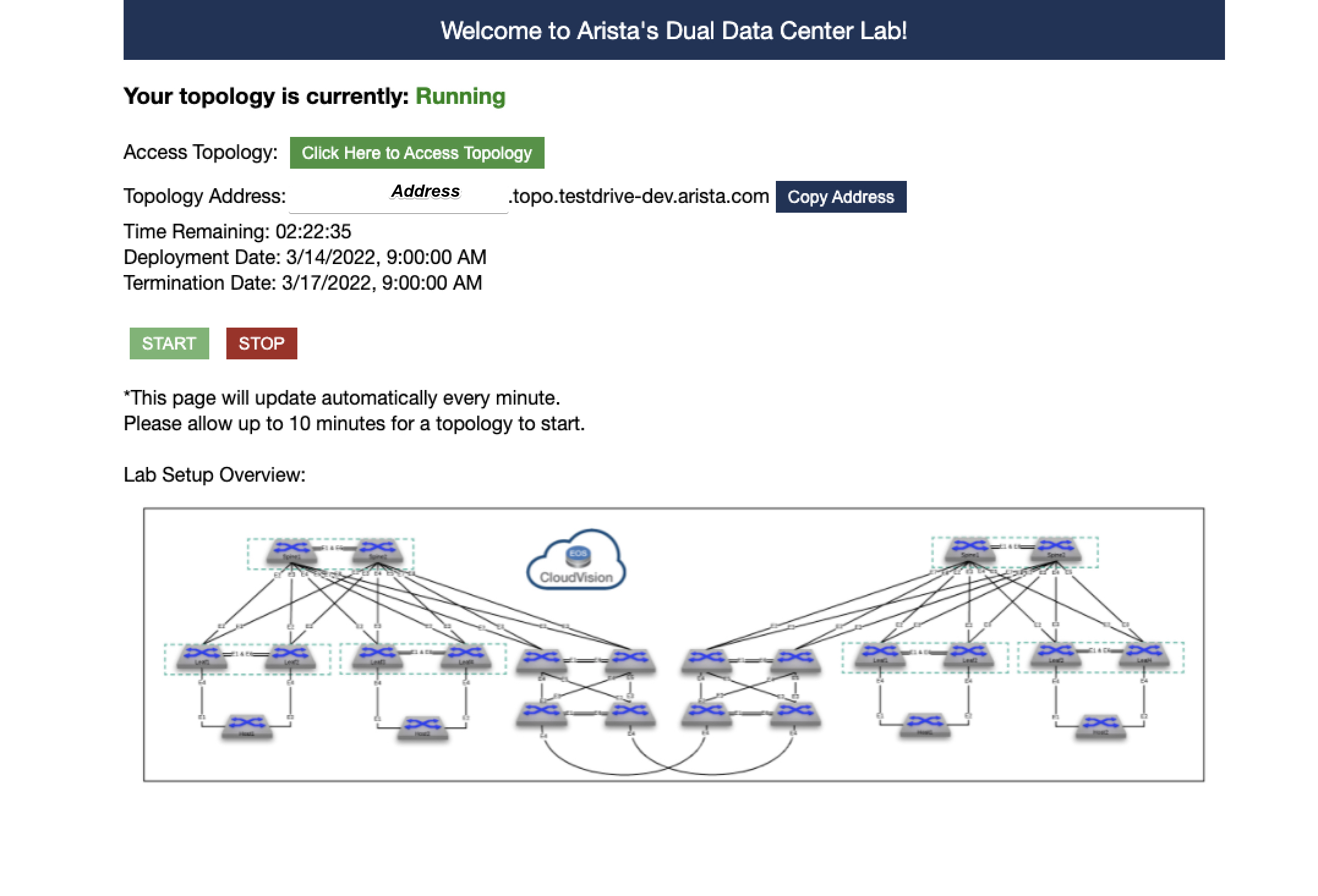 Lab Access Page