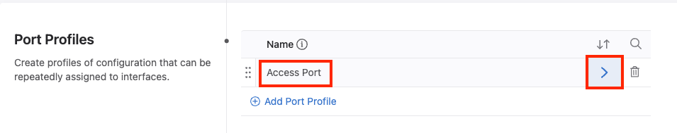 Port Profile Create